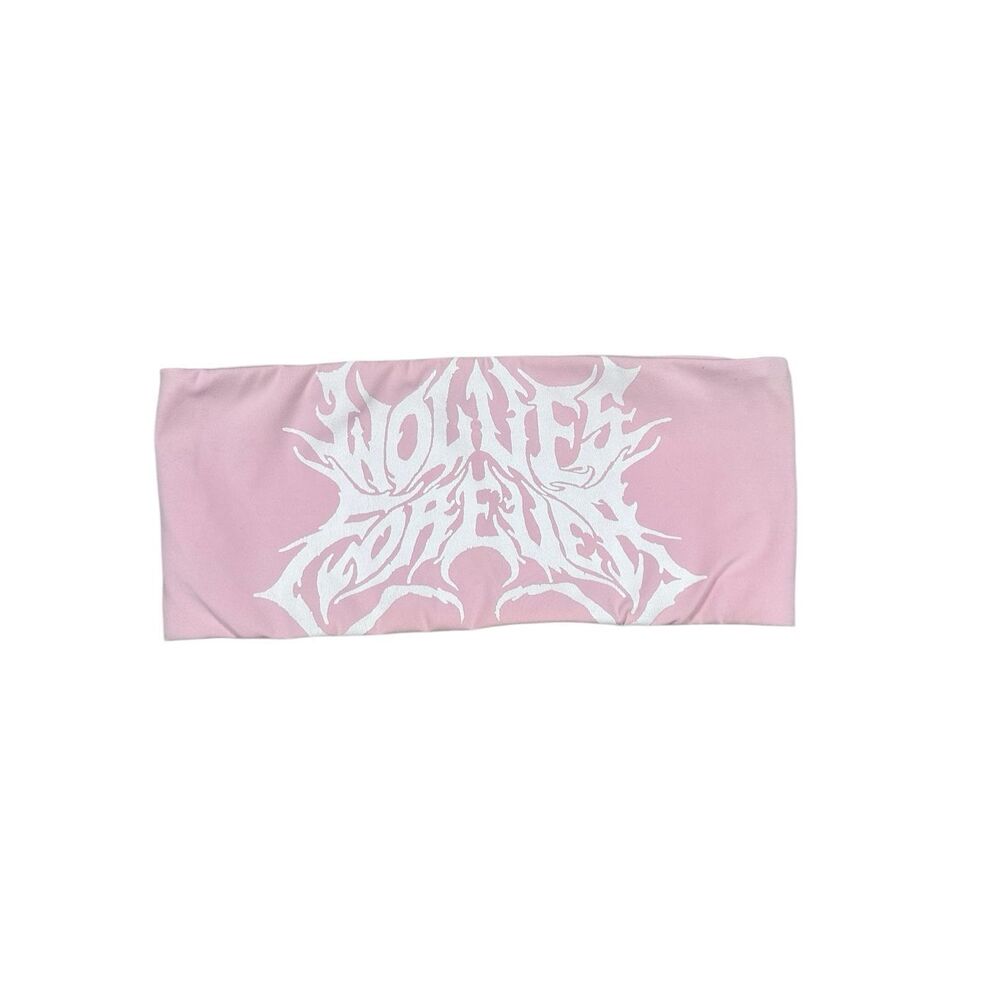 Darc Sport SHE Mia Energy Strapless Sports Bra S Wolves Logo Cherry Blossom Pink